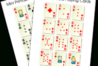 Printable Playing Card Sheets Pdf With Printable Deck Of Cards Template