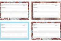 Printable Recipe Card Template Throughout Free Fillable Recipe Card Template