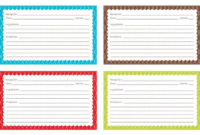 Printable Recipe Card Template With Fillable Recipe Card Template