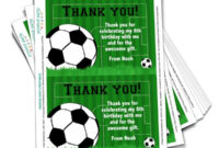 Printable Soccer Thank You Card Template With 11+ Soccer Thank You Card Template