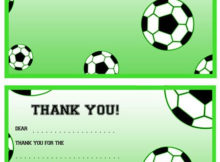 Printable Soccer Thank You Notes | Thank You Card Template With Regard To 11+ Soccer Thank You Card Template