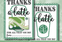 Printable Thanks A Latte Thank You Card // Starbucks Gift In Thanks A Latte Card Template
