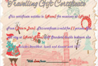 Printable Travel Gift Certificate Template – Word Pdf Psd In Free Travel Gift Certificate Template