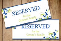 Printable Wedding Reserved Card Template Instant Download Regarding Best Reserved Cards For Tables Templates