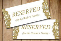 Printable Wedding Reserved Card Template With Reserved Cards For Tables Templates