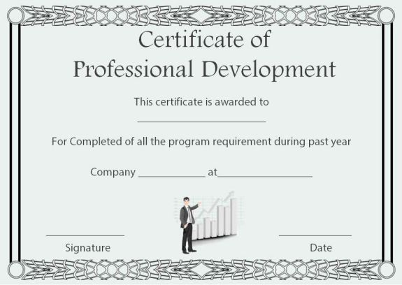 Professional Development Certificate Of Completion Template In Continuing Education Certificate Template