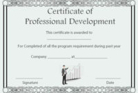 Professional Development Certificate Of Completion Template Throughout Professional Certificate Templates For Word