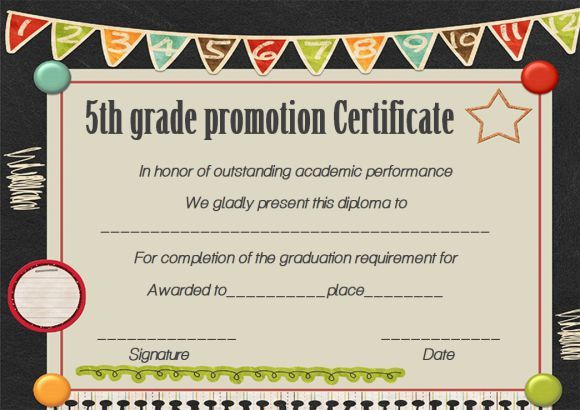 Promotion Certificate 5Th Grade Google Search | Graduation Inside 5Th Grade Graduation Certificate Template