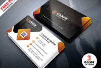 Psd Modern Corporate Business Card Templates – Uxfree With Printable Company Business Cards Templates
