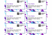 Purple Graphic Business Cards Pertaining To Quality Template For Cards In Word