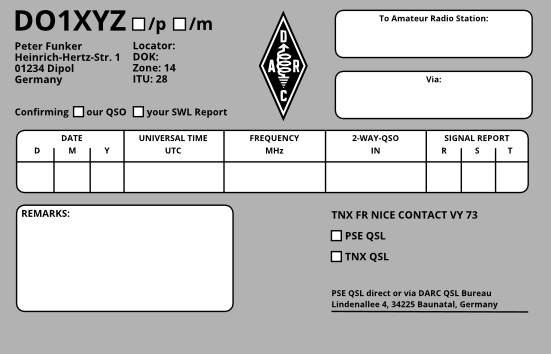 Qsl Card Template For Scribus | Dj5Se'S Homebrewery With Free Qsl Card Template