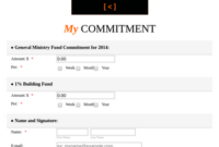 Quick And Easy Church Pledge Form Template | Jotform With Building Fund Pledge Card Template