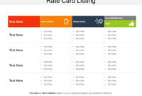 Rate Card Listing | Powerpoint Presentation Templates | Ppt Throughout Quality Advertising Rate Card Template