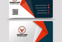 Red And Black Color Business Card Design Template Psd Free Inside Free Name Card Template Photoshop