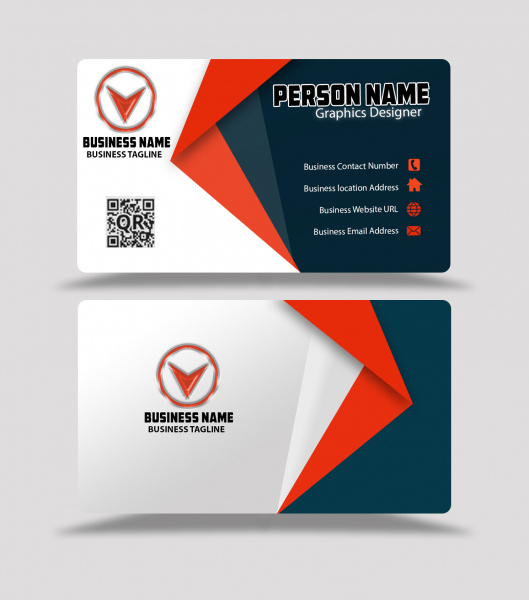 Red And Black Color Business Card Design Template Psd Free Inside Name Card Design Template Psd