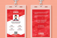 Red Corporate Id Card | Id Card Template, Corporate Id With Media Id Card Templates