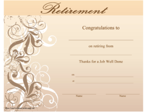 Retirement Certificate Template Download Printable Pdf Inside Free Retirement Certificate Template