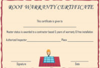 Roof Certificate Template Archives Template Sumo In Roof Certification Template