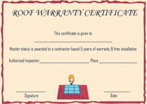 Roof Certificate Template Archives Template Sumo In Roof Certification Template