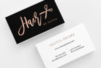 Rose Gold Hair Stylist Business Card 500 Printed Business For Hair Salon Business Card Template