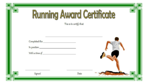 Running Achievement Certificate Template Free 4 In 2020 With Regard To Running Certificates Templates Free