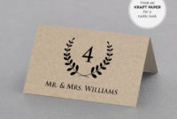 Rustic Place Card Printable, Instant Download, Seating Card Inside Best Amscan Imprintable Place Card Template