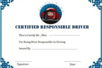 Safe Driver Certificate Of Merits | Printable Certificates Inside Best Safe Driving Certificate Template