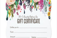 Salon Gift Certificate Template 9+ Free Pdf, Psd, Ai In Nail Gift Certificate Template Free