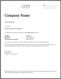 Sample Certificate Employment Template In 2020 | Word With Sample Certificate Employment Template