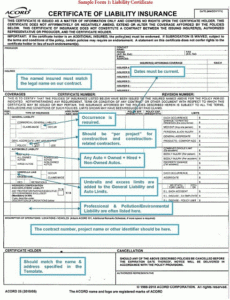 Sample Form 1 | Human Resources | County Of Sonoma With Regard To Certificate Of Insurance Template