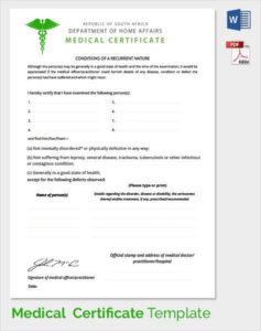 Sample Medical Certificate Download Documents Pdf Word Fake Inside Free Fake Medical Certificate Template