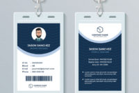 Saubere Und Moderne Mitarbeiter Id Card Design Template Throughout Company Id Card Design Template