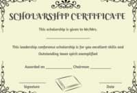 Scholarship Recipient Certificate Template | Certificate Inside Quality Scholarship Certificate Template Word