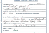 School Leaving Certificate | School Leaving Certificate In Free School Leaving Certificate Template