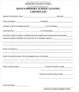 School Leaving Certificate Template (9 With School Leaving With Free School Leaving Certificate Template