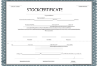 Share Certificate Template Australia (8) Templates Example Throughout Share Certificate Template Australia
