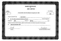 Share Certificate Template Companies House In 2020 Throughout Share Certificate Template Companies House