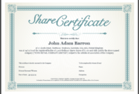 Share Certificate Template: What Needs To Be Included For Professional Template For Share Certificate