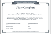 Share Certificate Template: What Needs To Be Included Within Share Certificate Template Australia