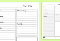 Significant Individuals Fact File Template Ks1 Resource Pertaining To Fact Card Template
