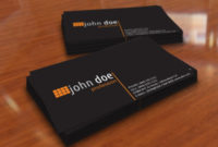 Simple Black Personal Business Card Template Free Vector In With Regard To Quality Adobe Illustrator Business Card Template
