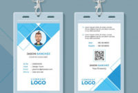 Simple Blue Geometric Id Card Design Template | Id Card In Photographer Id Card Template