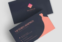 Simple Fashion Designer Business Card Template Word (Doc Inside Designer Visiting Cards Templates