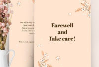 Simple Office Farewell Card Template Word | Psd | Apple Regarding Best Farewell Card Template Word