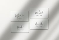 Simple Place Card Template Wedding Place Name Settings Etsy With Regard To Michaels Place Card Template