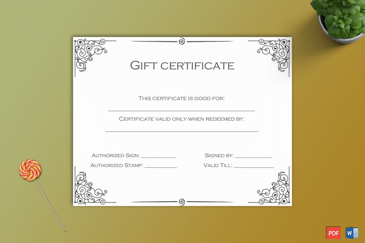 Small Business Gift Certificate Template (For Word) Gct With Regard To Small Certificate Template