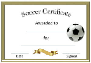 Soccer Award Certificates | Soccer Awards, Soccer Within Soccer Certificate Template Free