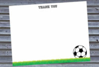 Soccer Thank You Cards Instant Download Stationery Note With 11+ Soccer Thank You Card Template