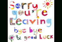 Sorry You'Re Leaving | Leaving Cards, Card Template Intended For Professional Sorry You Re Leaving Card Template