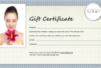 Spa Gift Certificate Template For Ms Word | Document Hub With Regard To Spa Day Gift Certificate Template